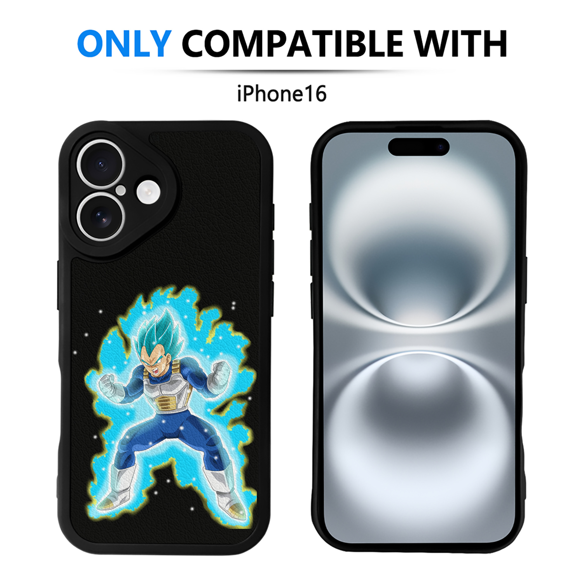 （画像用） ドラゴンボール ベジータ四世（Bejīta Yonsei）DRAGON BALL Vegeta IV 【iPhone 16シリーズ対応】シリコンスマホケース（レザー調） 材質：シリコン
